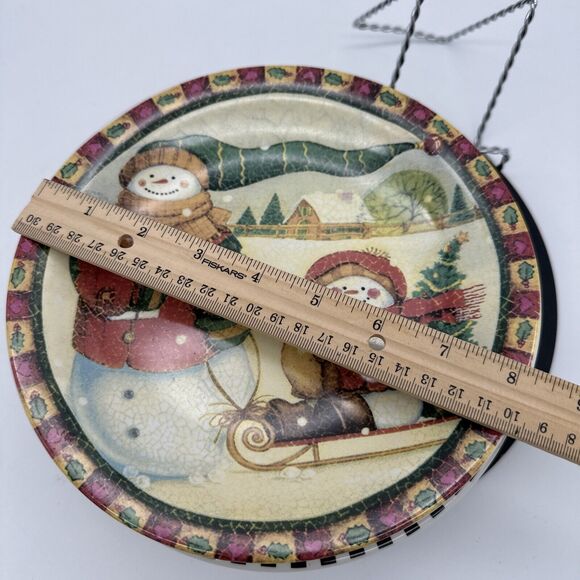 6 - Studio 33 Snowman Holiday Plate Decor Christmas Desserts Plates NEW - Picture 3 of 3